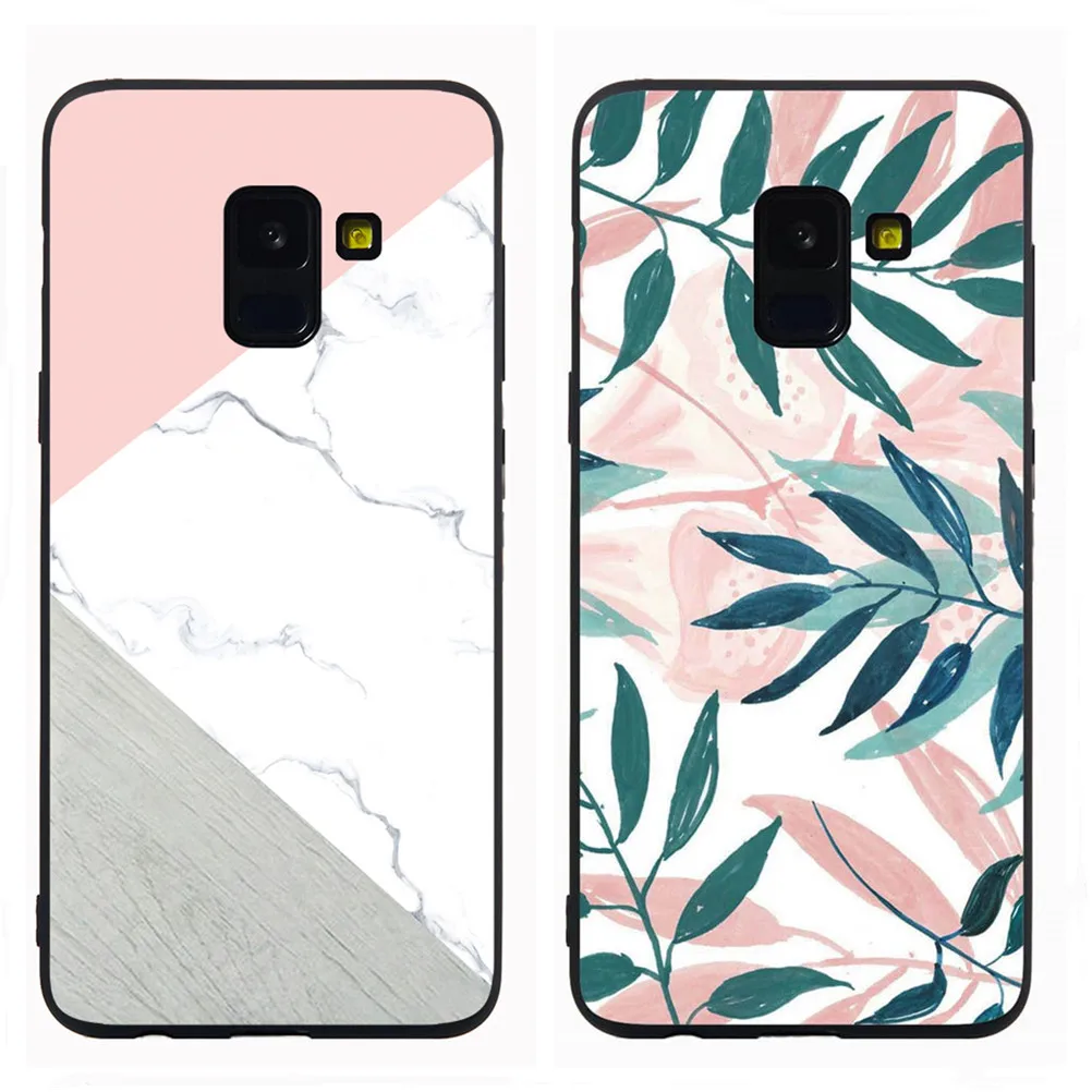 Цветы Мрамор чехол для телефона samsung S8 S9 плюс S6 S7 Edge Note 9 8 задняя панель из мягкого