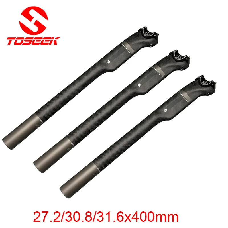

Ultra-light full carbon fiber seatpost bicycle seat tube breaking wind seatpost 27.2/30.8/31.6*400mm