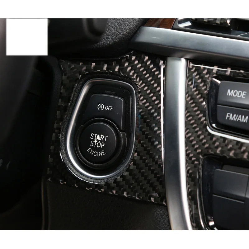 

lsrtw2017 carbon fiber one-button start frame trims for bmw f30 f31 f34 f32 2013 2014 2015 2016 2017 2018 320 420 330 318 328