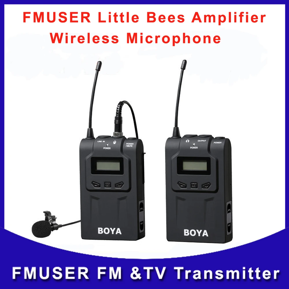 

FMUSER-WM6 Wireless Bee amplifier Wireless Interview Microphone Camcorder Recording Lapel Microphone Free Shipping