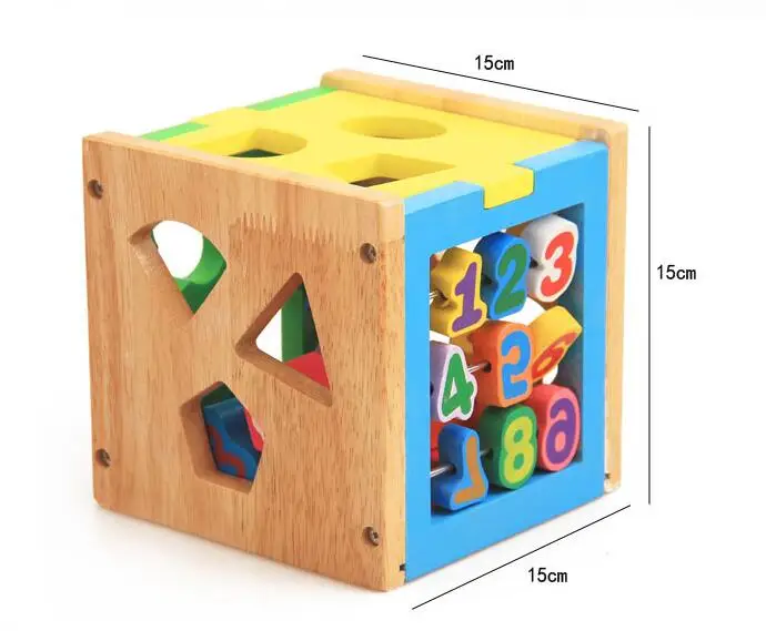 Форма сортировки кубический интеллект обучения Box Конструктор из дерева для маленьких детей 1 2 3 лет