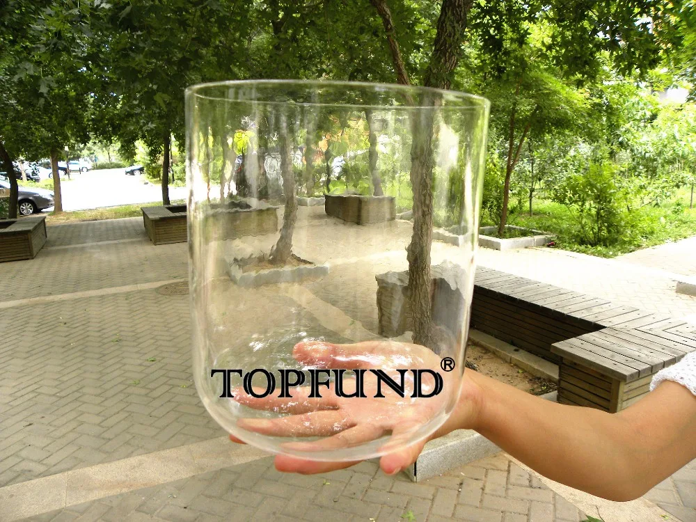 

TOPFUND Clear F# Note Thymus Chakra Quartz Crystal Singing Bowl 6" With Free Mallet and O-Ring