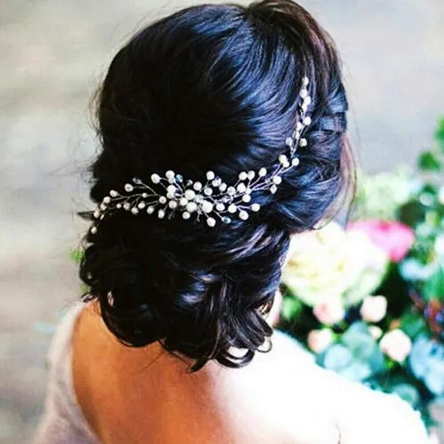 Handmade Bridal Crystal Pearl Hair Comb Rhinestone Piece Women Handmade Bridal Crystal Pearl Hair Comb Rhinestone Piece Women Simulated Diy Jewelry Wedding