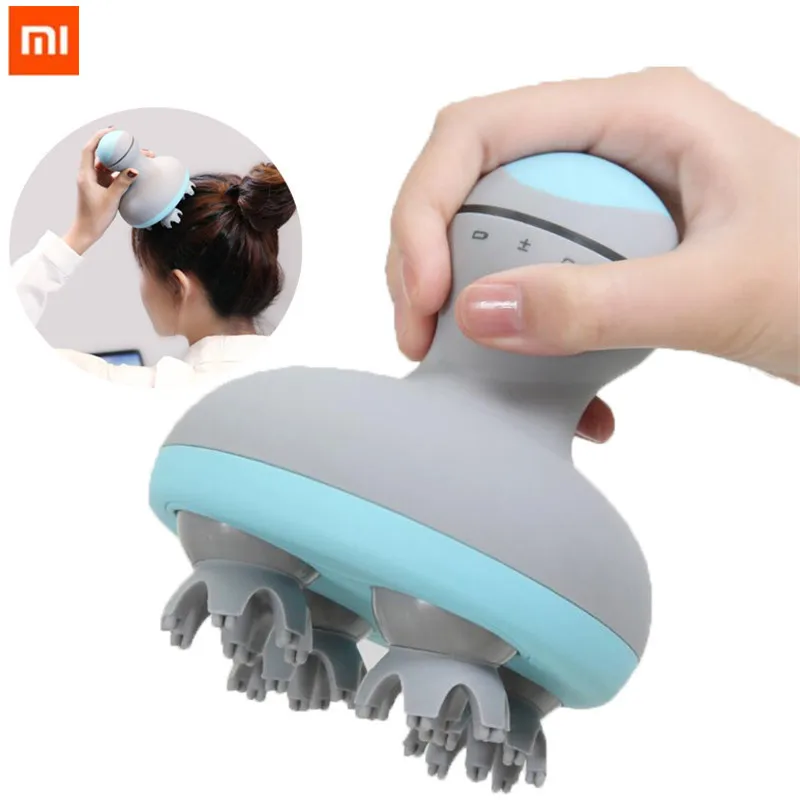Xiaomi Мини-Массажер Для Головы 3D стерео массаж двухсторонний объемный четыре колеса вращение 6 видов массажа ручной массажный инструмент