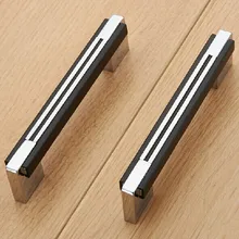 128mm modern fashion black rosin kichen cabinet handle chrome silver dresser pull 5″ drawer cupbord wardrobe furniture handle