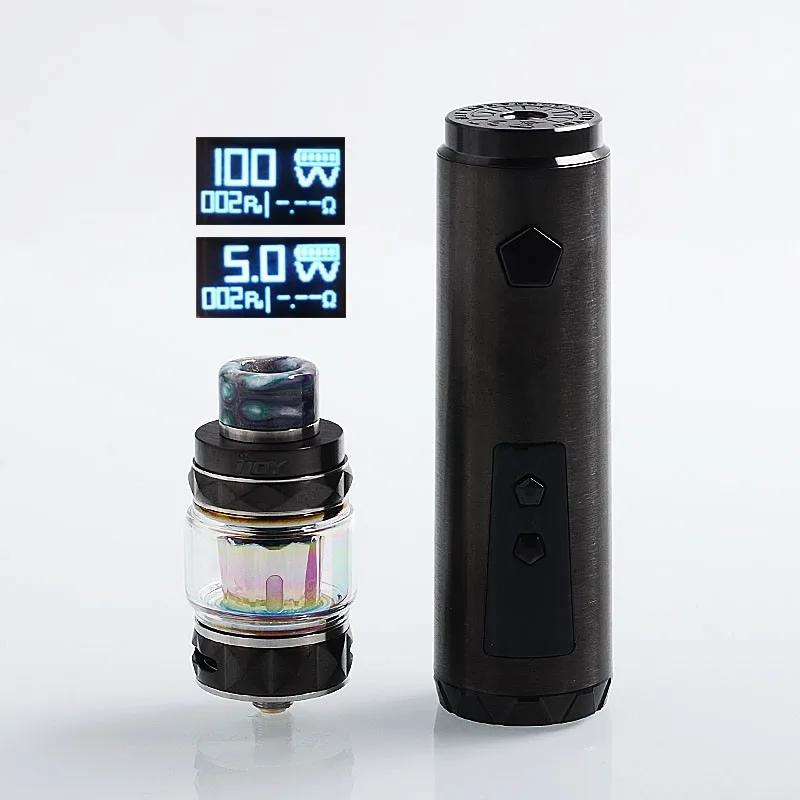 authentic-ijoy-saber-100w-vw-variable-wattage-mod-diamond-tank-kit-gun-metal-1-x-18650-20700-55ml