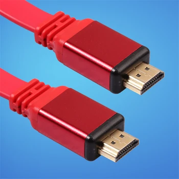 

1.8M/3M/5M 1080P 3D HDMI V1.4 Male to Male Flat Cable High Speed Video Cable Adapter For Apple TV Computer Laptop Digital Cable