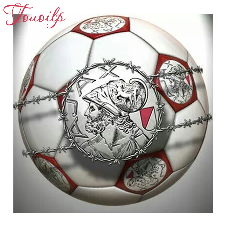 #*Cheap 5d diy diamond painting AJAX team badge football picture diamond picture full round  amp; spuare diamond embroidery cross stitch