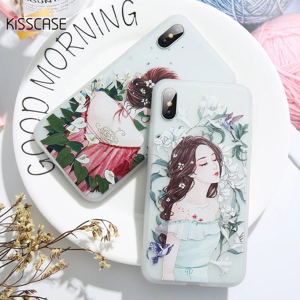 

KISSCASE Beauty Phone Case For Huawei Y3 Y5 Y9 2017 2018 Nova 2 3i Plus Lite 3D Flowers Cases For Huawei Mate 9 10 20 Lite Pro