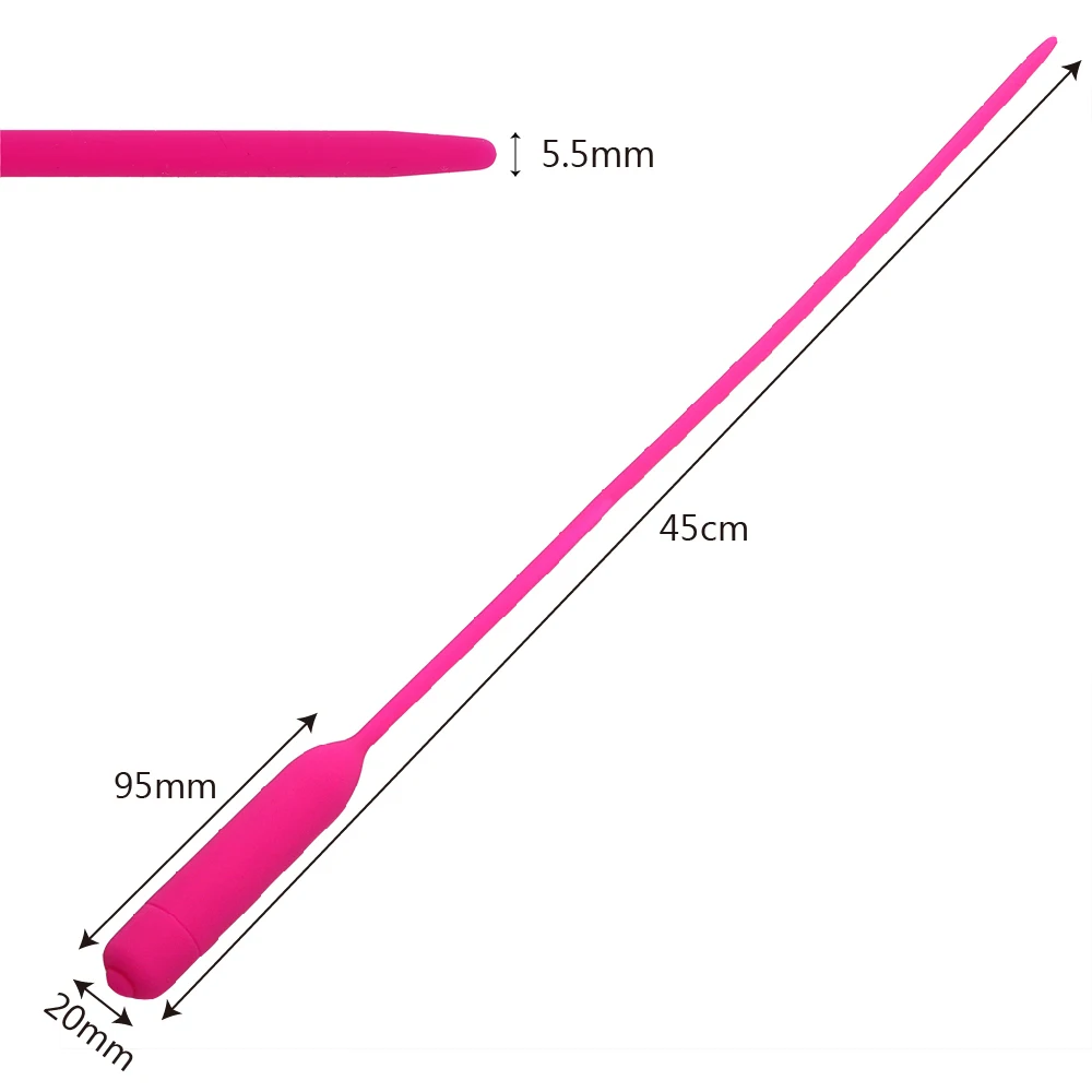 IKOKY 5.5mm Vibrating Penis Plug Urethral Dilators Male Masturbator Vibrator Sex toys For Men Silicone Sex Sounds Catheters