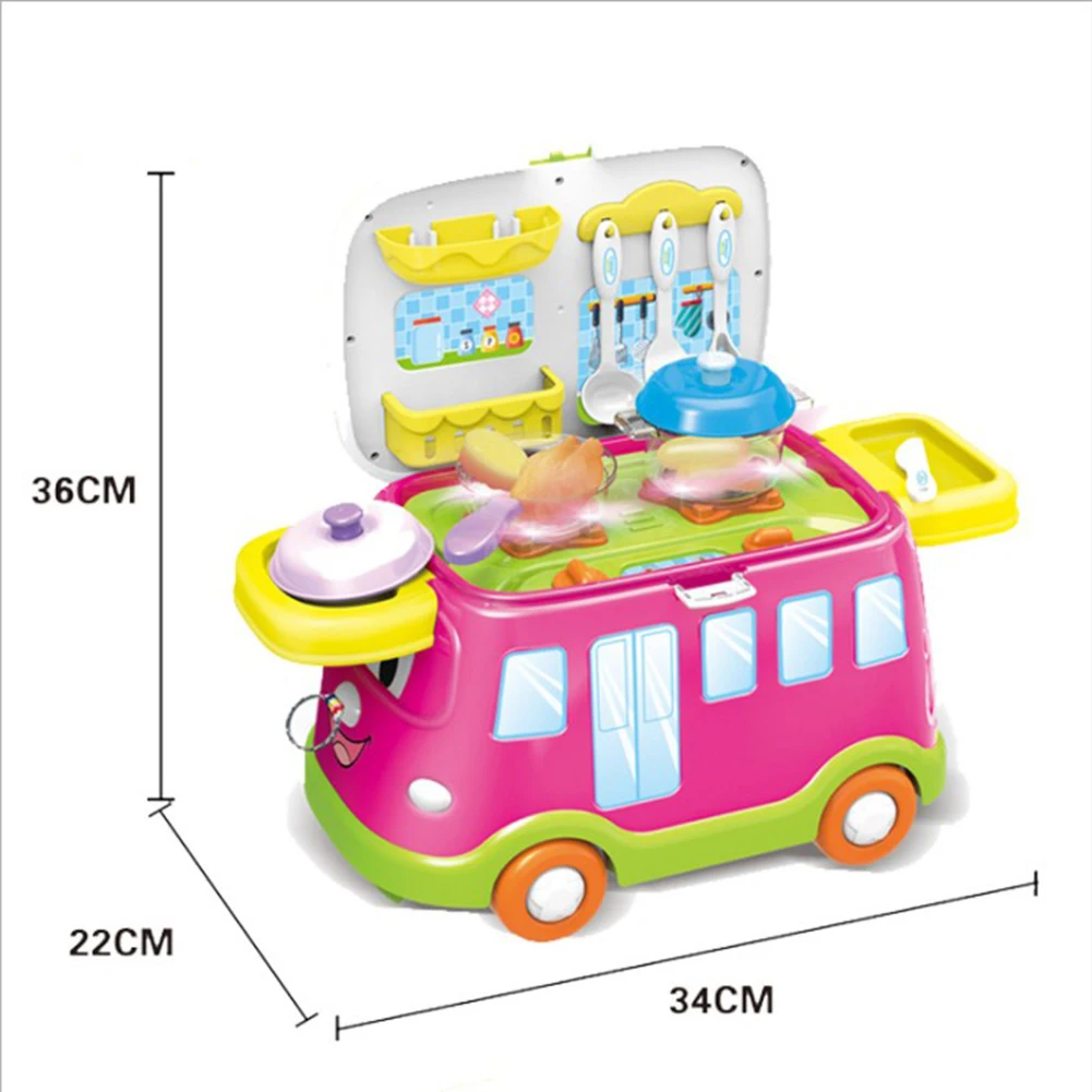 Мульти-функциональный Быстрый продовольственный автомобиль претендует Игрушка Кухня барбекю игрушки для детей Дети
