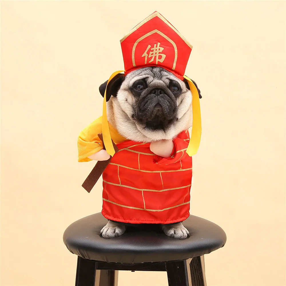 Забавная одежда с котом китайский безумный Монах Будда маскарадные костюмы Одежда для кошек Щенков Собак летние товары для костюмы для домашних животных для кошки