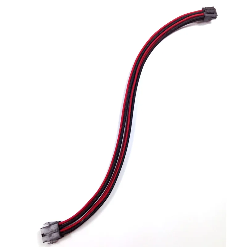 

WinfMOD CPU Female 8PIN To Male (4+4)Pin three braid Red & Black Sleeving extension power core/cable 18AWG