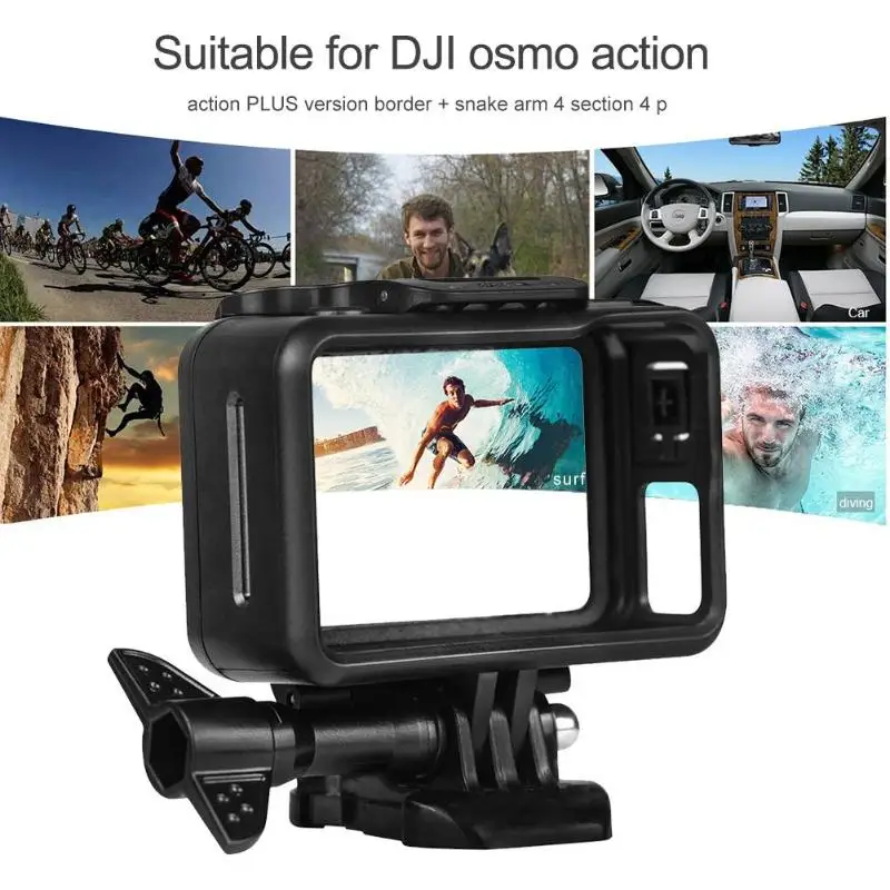 Protective Border Frame 4 Section Gooseneck Base Screw for DJI OSMO Action