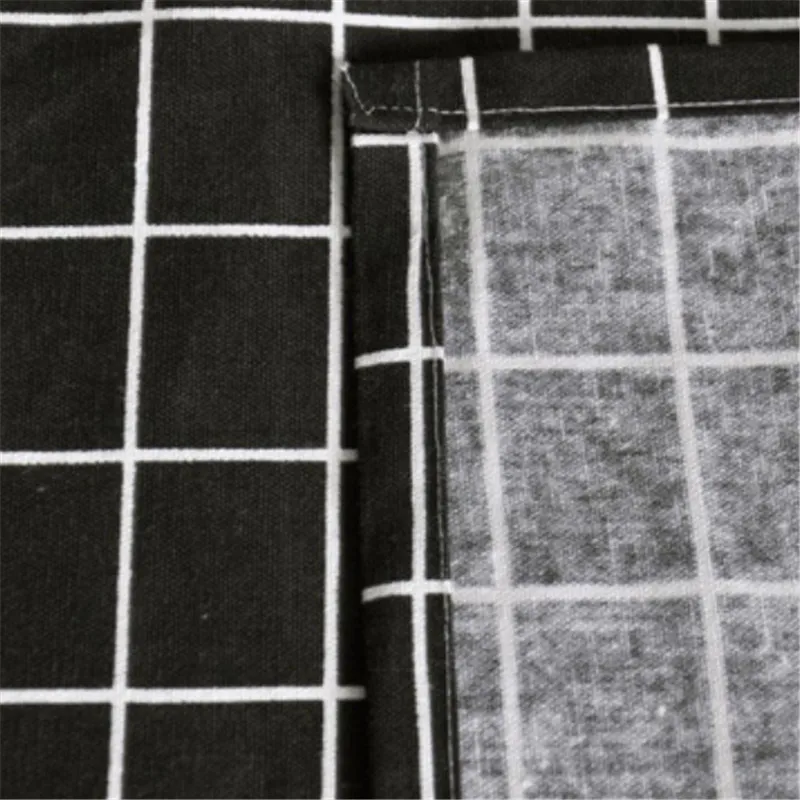 Nordic Tower Black Plaid Printed Decorative Table Cloth Cotton Linen Lace Round Tablecloth Dining Tapete For Kitchen Home Decor