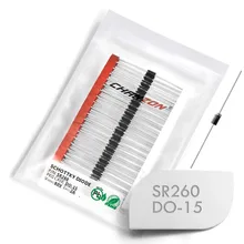 100 шт) SR260(SB260) шлаковый Барьерный выпрямитель диоды 2A 60 V DO-15(DO-204AC) Осевая 2 Amp 60 вольт SR 260