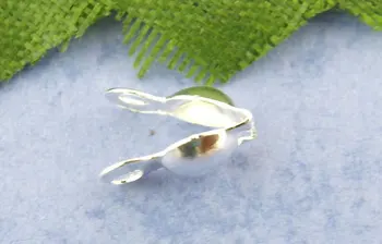 

150PCs Silver Plated Charlotte Crimps Bead Tip (Fit 3.2mm Ball Chain) 8*4mm new