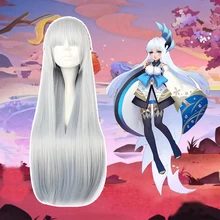 Игра Onmyoji Косплей парики Yuki Onna Косплей парики термостойкие синтетические игры Косплей парик Хэллоуин Карнавал косплей женские парики