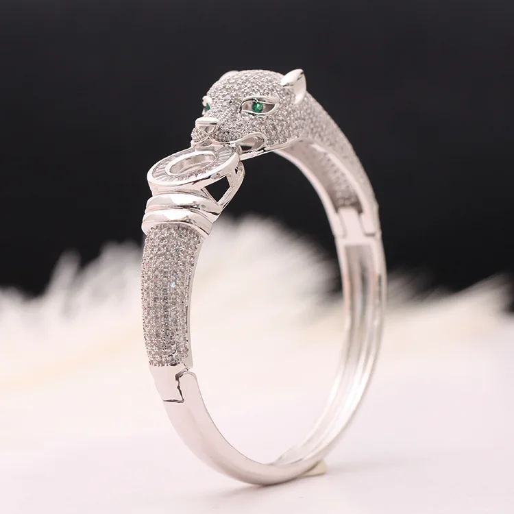 

Luxury brand jewelry exquisite leopard bracelet fashion domineering gold and silver bracelet female gift