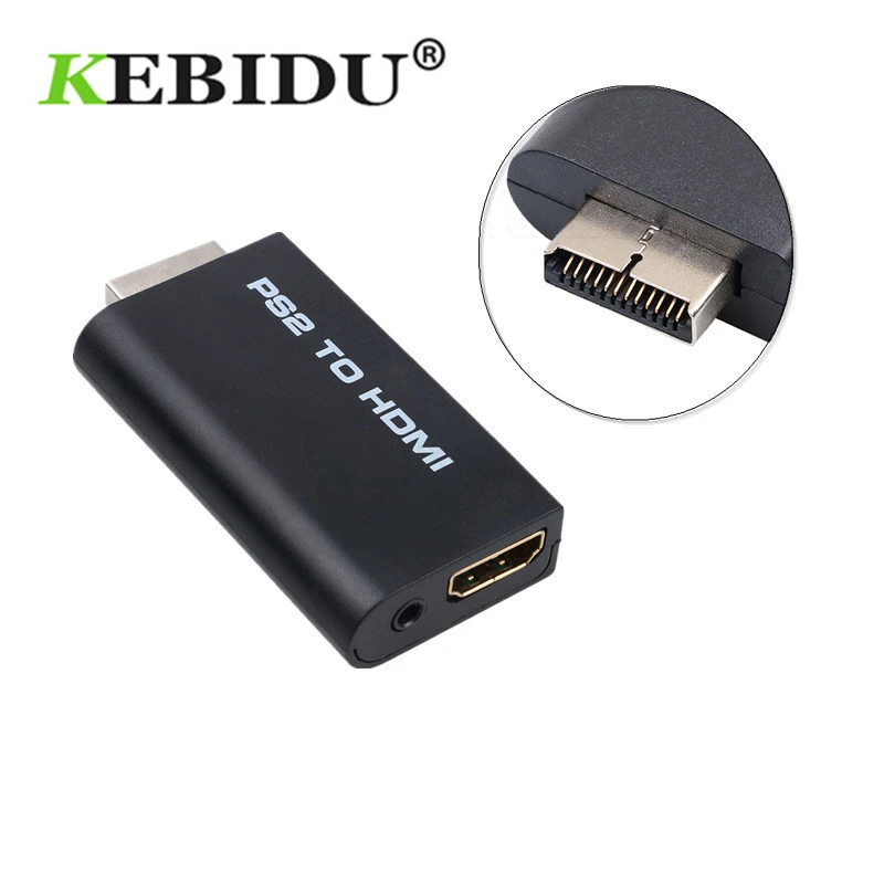 

Kebidu for PS2 to HDMI Audio Video Converter Adapter 480i/480p/576i with 3.5mm Audio Output for All PS2 Display Modes