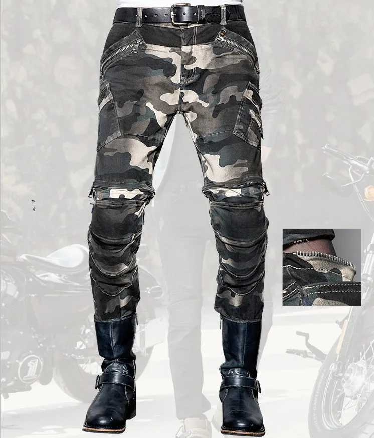 Fashion casual uglybros jeans motorcycle pants camouflage outdoor tactical pants protection motorcycle riders jeans