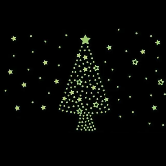 200pcs/set DIY 3D Shine Stars Glow In The Dark Luminous Fluorescent Plastic Wall Stickers for Living Home Decoration WYQ 6