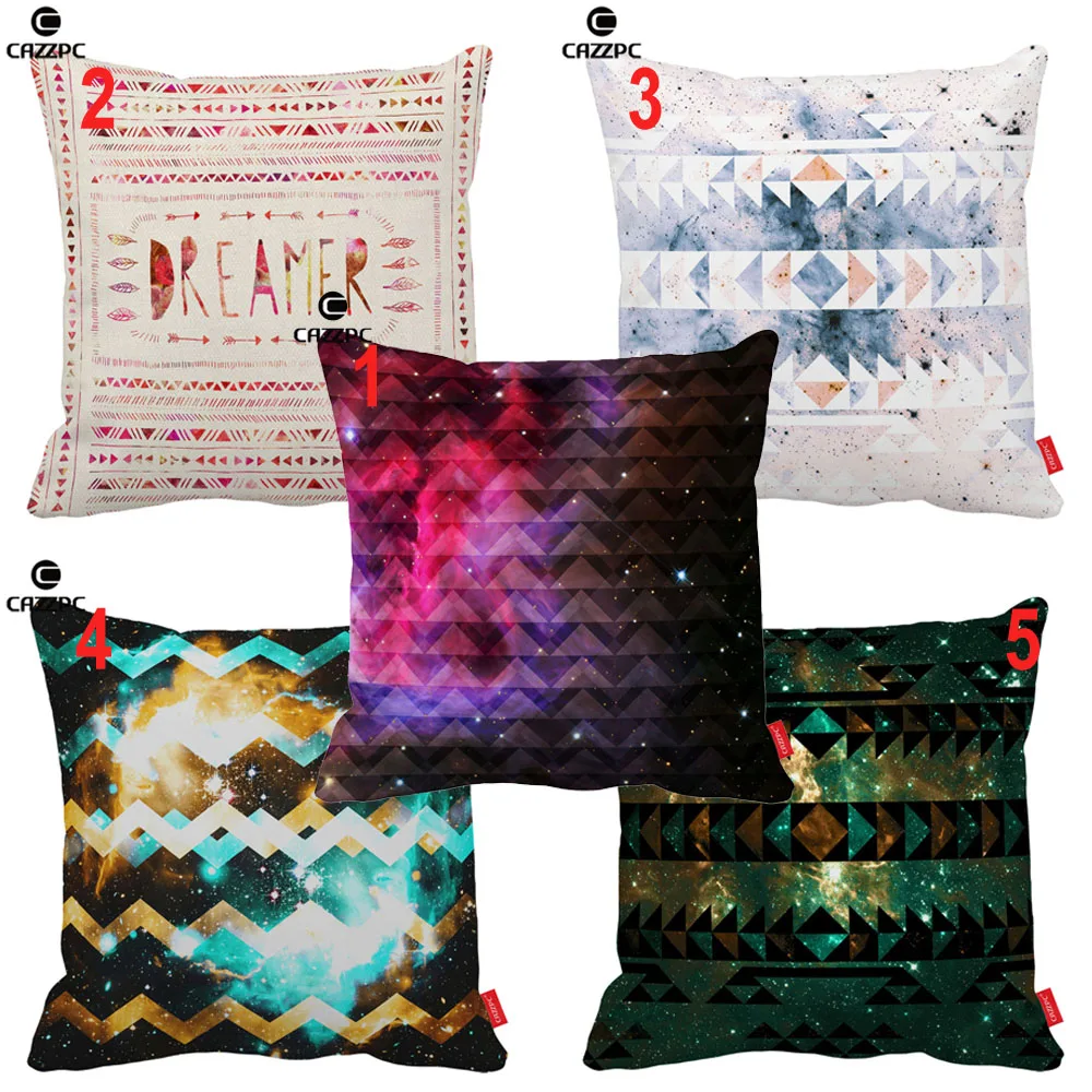 

Dreamer Pink Dust Star Galaxy Chevron Tribal Print Car Decorative Pillowcase Cushion Cover Sofa Home Decor
