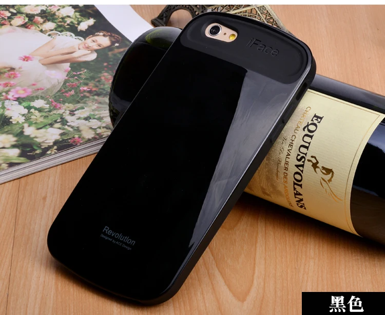 Для iPhone 6 6 S iFace чехол из мягкого силикона+ твердая задняя крышка карамельного цвета милый стильный противоударный чехол для iPhone 6S 6 S чехлы чехол s сумки - Цвет: Черный