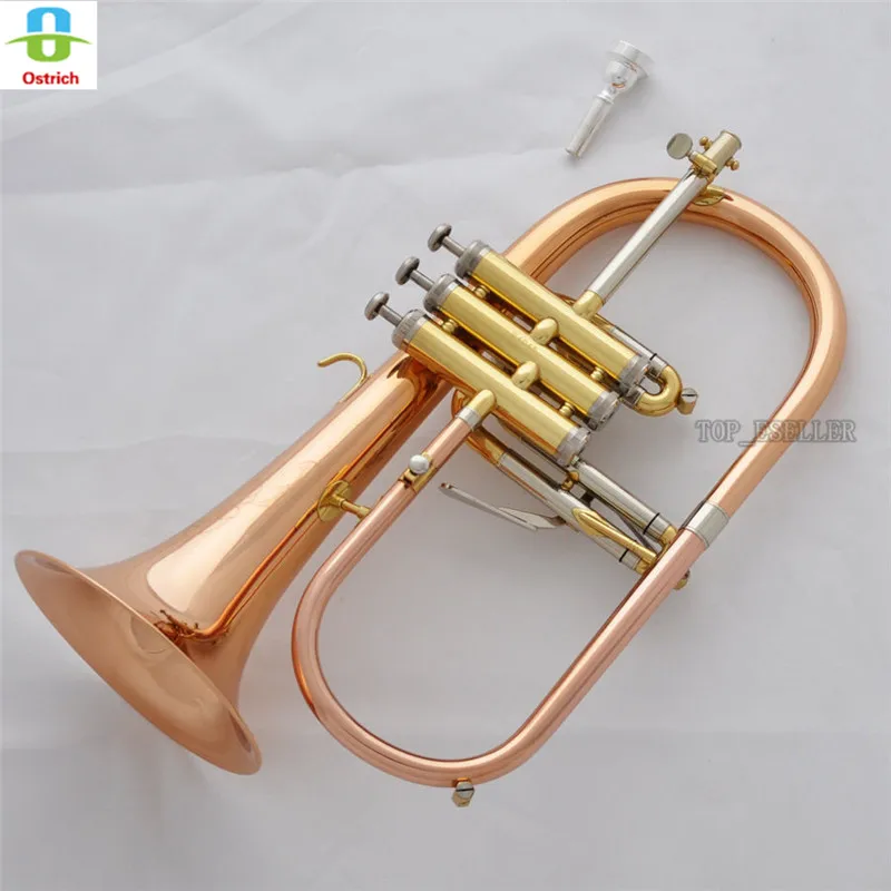 PRO Rose латунный гравировальный колокольчик Flugelhorn Abalone новейший водный ключ Bb рожок