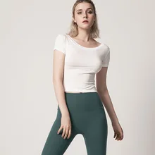 Для женщин модал Спортивная футболка для занятий йогой рубашка Бег рубашка