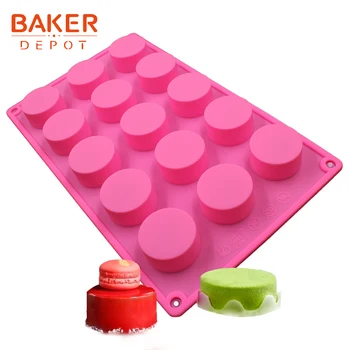 

silicone mold for cake pastry round handmade soap resin mould silicon candy pudding fondant form cake bread bakeware 15 cavity