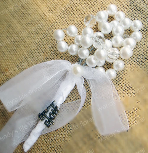 Wedding flower groom corsages pearl the word | Дом и сад