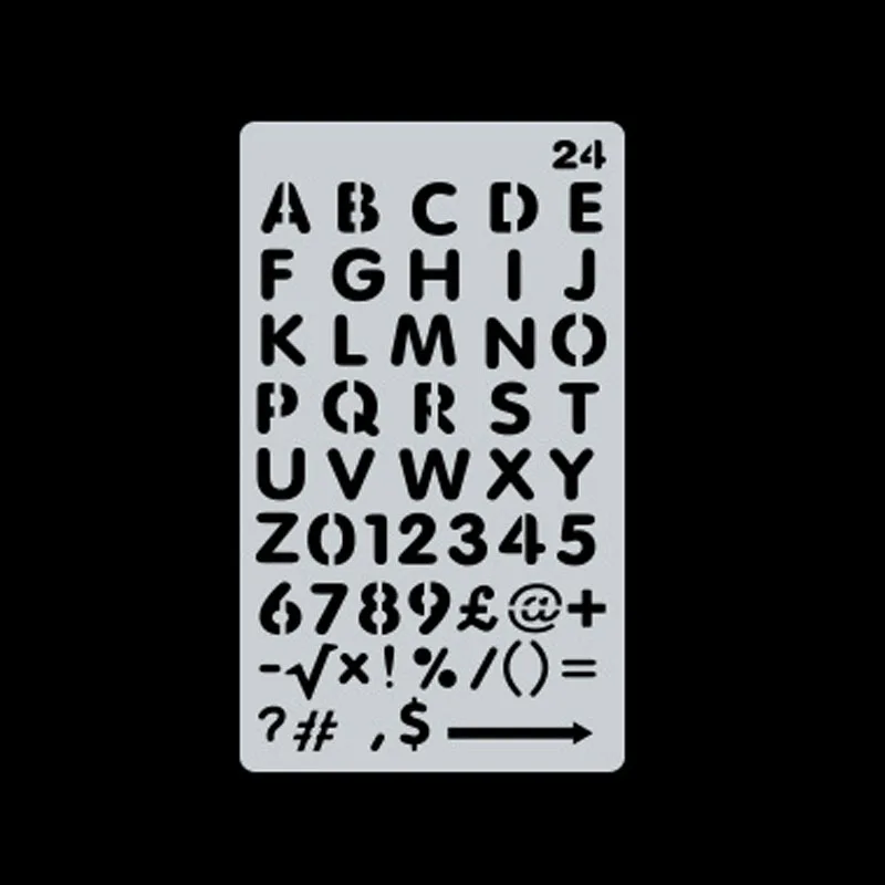 us 0 63 25 off diy letters painting stencil alphabet stickers exercise plastic baby craft scrapbooking vintage decoration supplies in stickers from stencil lettters