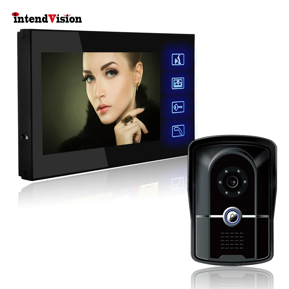 

Intendvision Video Intercom 7'' Door Phone System Support Unlock Electric lock-control with 16 Melodies SVE00033