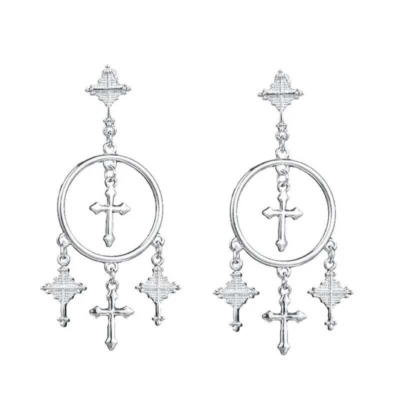2018 Fashion Earrings for women Cross Earring Retro Art Dangle Earring Eardrop Ear Jewelry For gift Brincos J19#N (9)