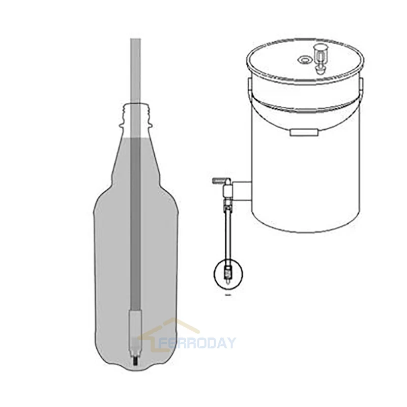 Новинка 13," Длина подпружиненная пивная бутылка наполнитель для домашнего пивоварения из нержавеющей стали для розлива вина
