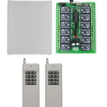 3000 м длинный диапазон DC 12 В 12 CH 12CH RF беспроводной переключатель системы дистанционного управления, 315/433 МГц, передатчик+ приемник для лампы led