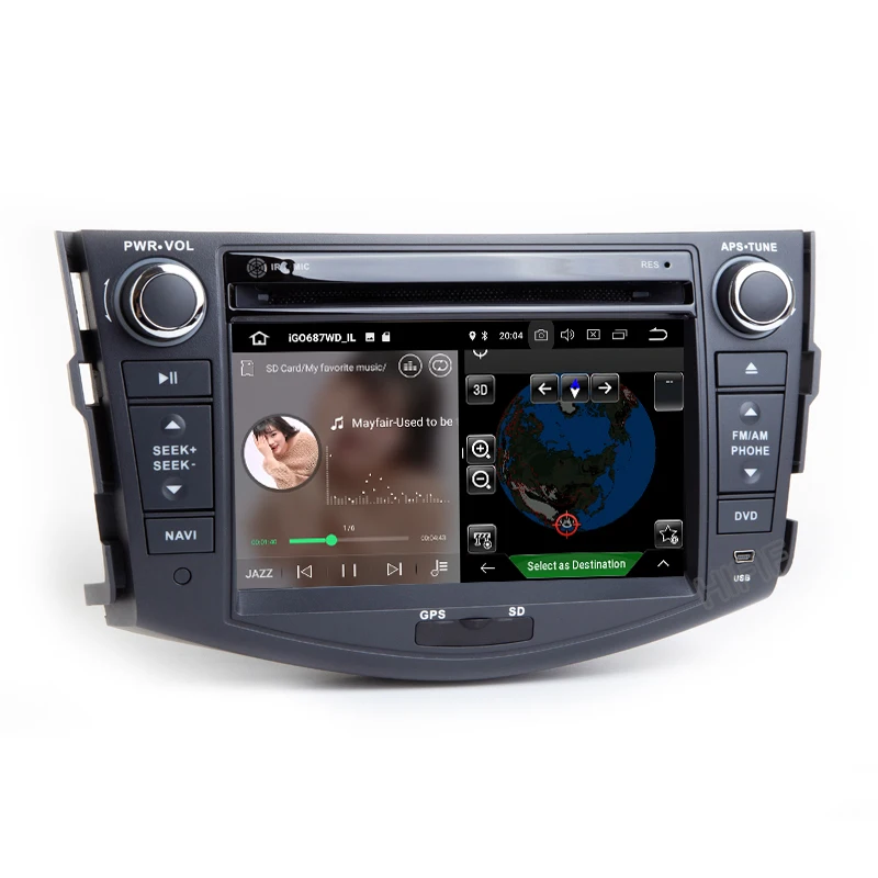 8 'ƈDin TDA7851 Android 10 Автомобильный DVD радио плеер Мультимедиа GPS навигация Carplay для