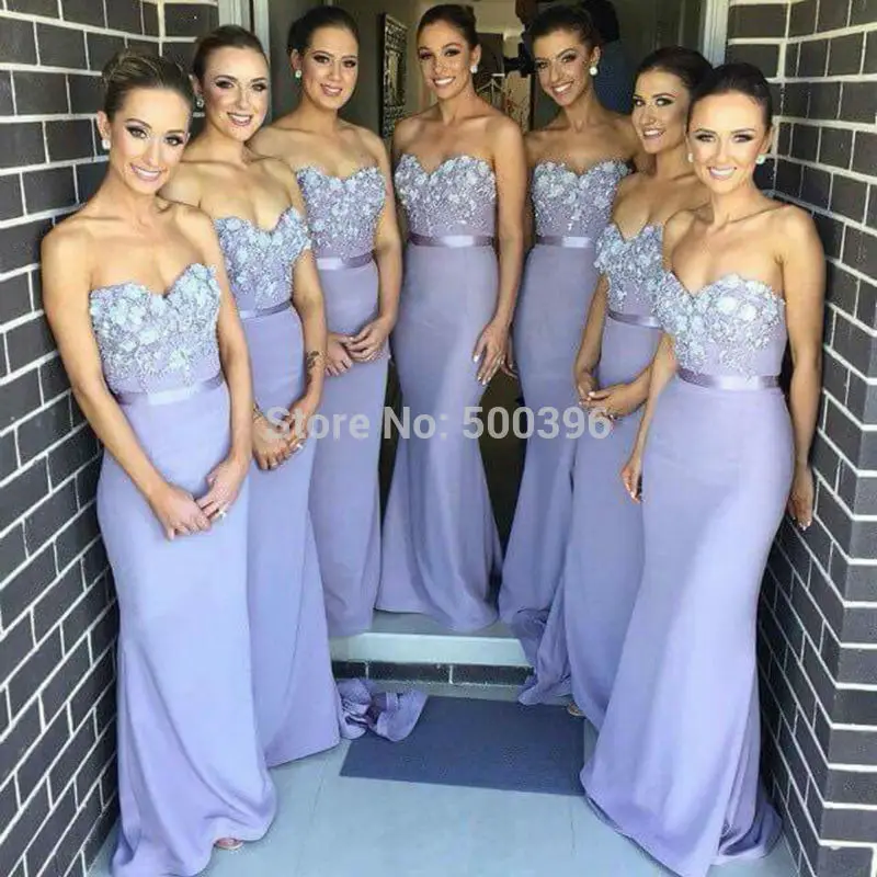 Light Purple Mermaid Bridesmaid Dresses Lace Liques 2016 Vestidos Light Purple Mermaid Bridesmaid Dresses Lace Liques 2016 Vestidos Sweetheart Formal Gowns For Wedding Party B95 In From Weddings