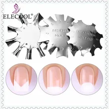 ELECOOL 3 шт. легкий французский кончик линии кромки резак трафареты и Триммер Инструмент улыбка кусачки для придания формы многоразмерные формы для укладки ногтей инструменты