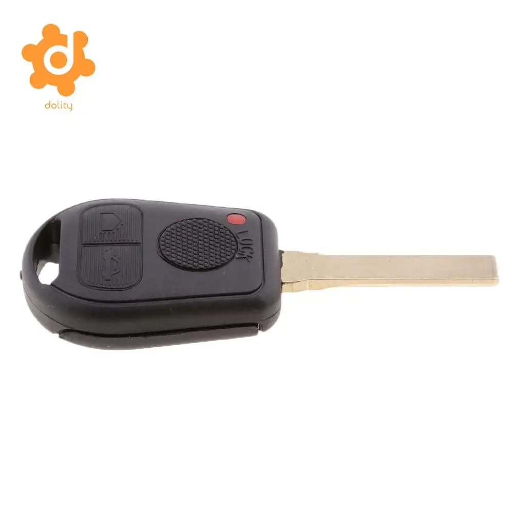 Car Remote Key Fob Case Cover and HU92 Uncut Blank Blade for BMW E38 E39 E46