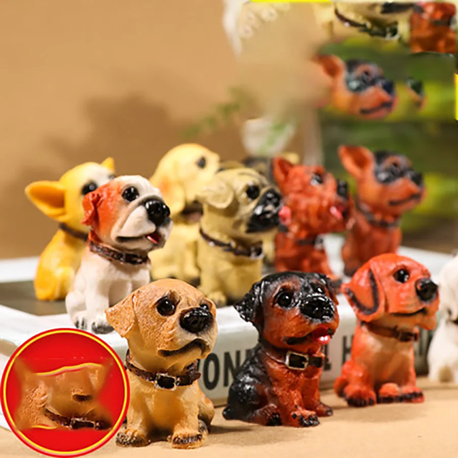 

Famous Dog Simulation 12 Home Decoration Accessories Modern Biblo Ev Dekorasyon Miniature Figurines Room Accessories 50Z038