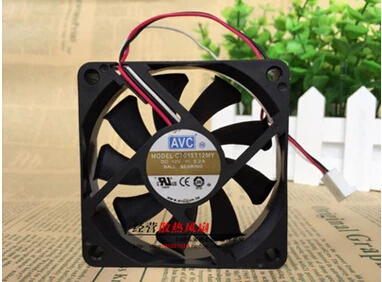 

Wholesale: AVC 70*70*15 C7015T12MY 12V 0.2A 7 cm three wire speed double ball fan CPU fan