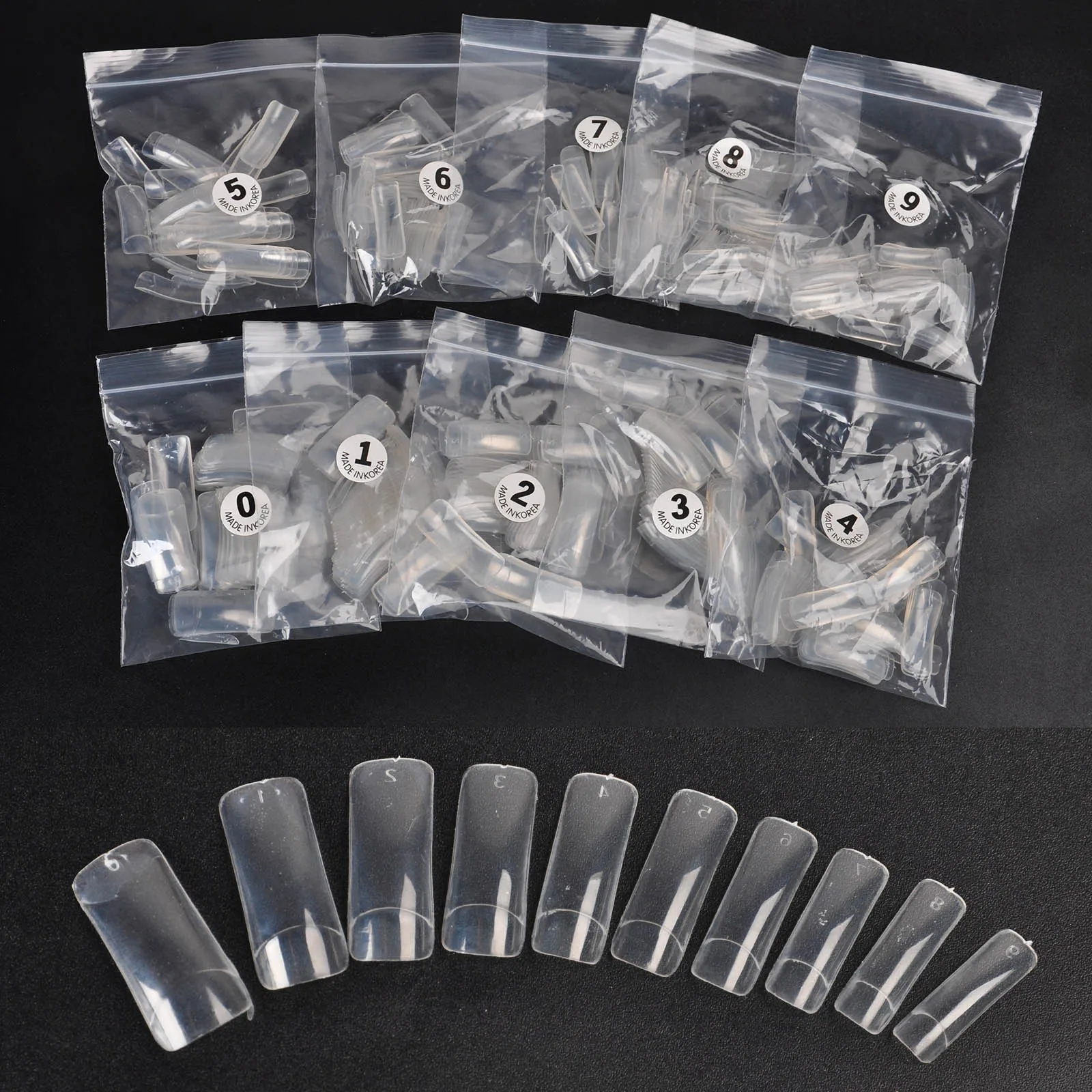 

500pcs French Full Fake Nail Tips DIY Nail Art Acrylic False Finger Tips Decors Beauty Manicure Tool For Lady Women