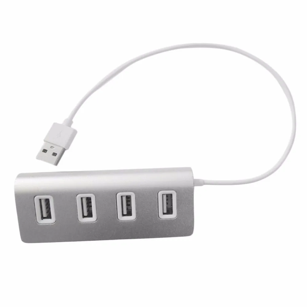 Высокое качество светодиодный мини 4 Порты и разъёмы концентратор высокой Скорость USB 2,0 разветвитель адаптер с кабелем для Macbook портативных ПК