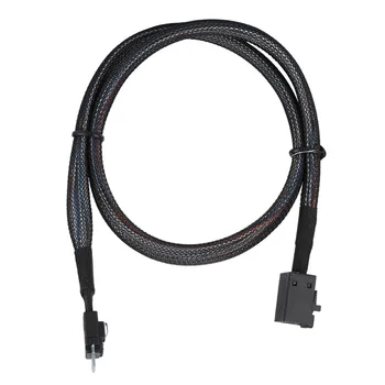 

CableDeconn MINI SAS 38P SFF-8654 to SAS HD SFF8643 Server Hard Drive HDD Data Transmission Cable 0.5M 1M