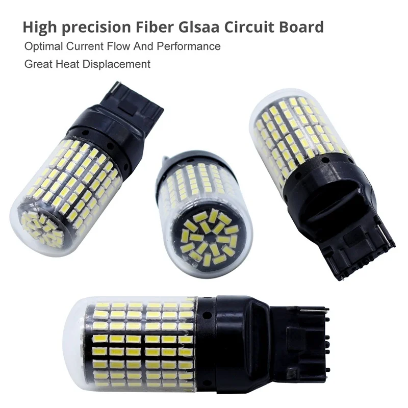 2 шт. супер яркий Canbus T20 7440 W21W Wy21W 144-Smd обратный свет сигнала поворота без ошибок нет Hyper Flash T20 7440 Led Bu