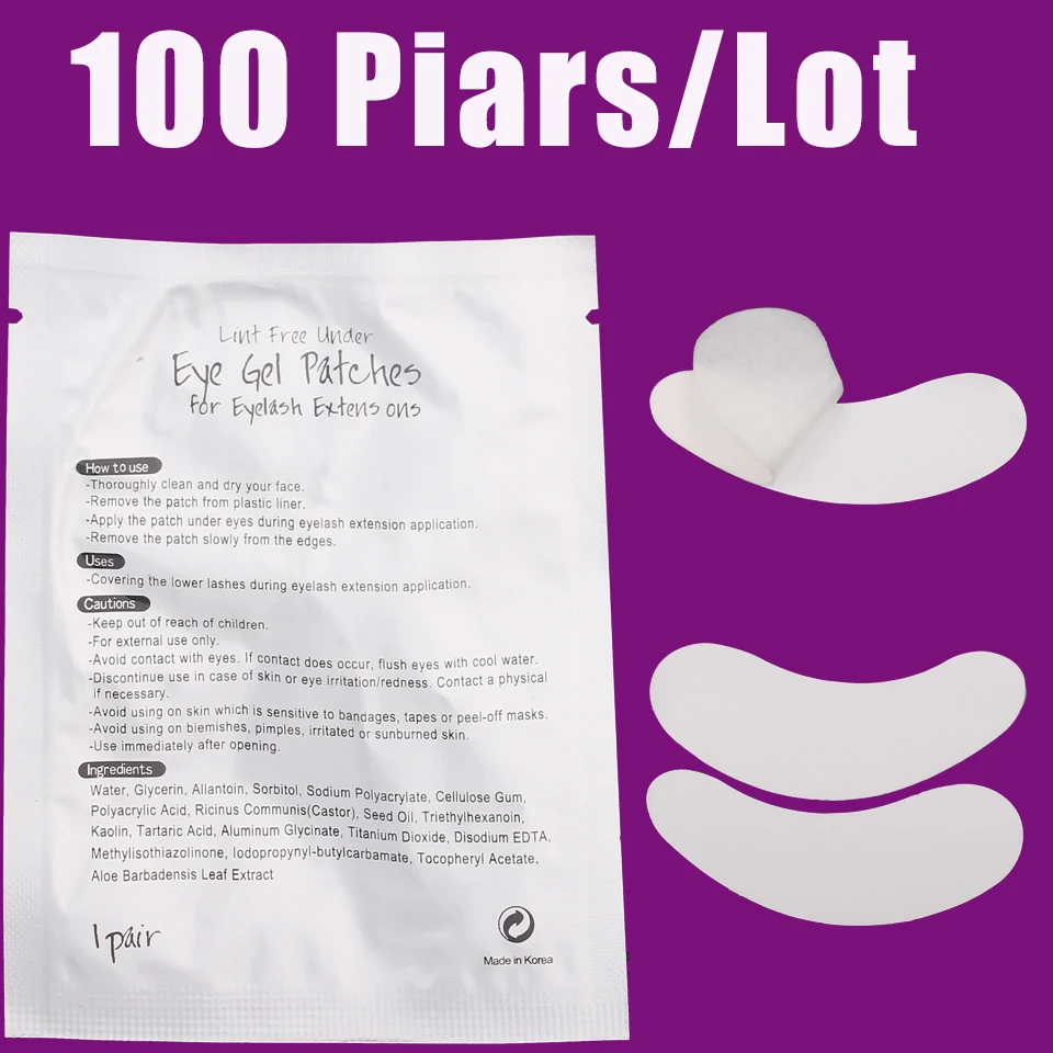 

100pairs/lot High Quality Eyelash Extension Paper Patches under the Eyelash Eye Pad Application Makeup Tools with Freeshipping