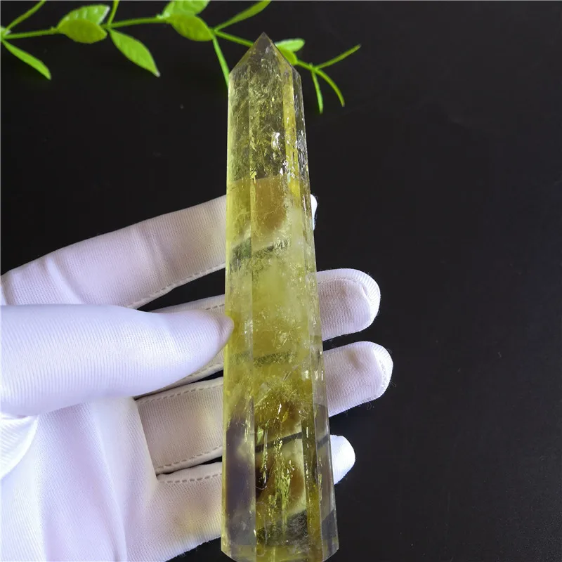

Aa++natural Citrine Quartz Crystal Wand Point Obelisk Healing Home Decoration