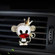 Инкрустация водяная дрель an Crown с принтом «обезьяна» для выходного отверстия автомобильного кондиционера, запах, автомобильный освежитель Автомобильный интерьер автомобильные аксессуары аромат